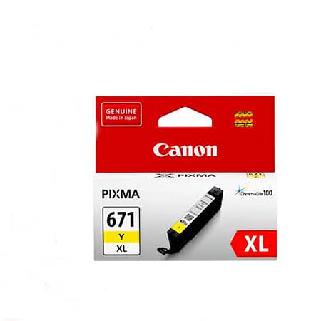 Genuine Canon Hi Capacity Yellow Ink- CLI671XLY