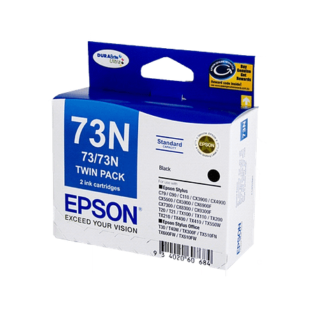 Epson Genuine 73N Black Twin Pack