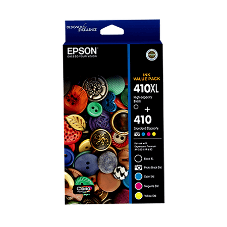 Epson Value Pack 410XL Black plus 4 Std Colours Photo 410XLVP