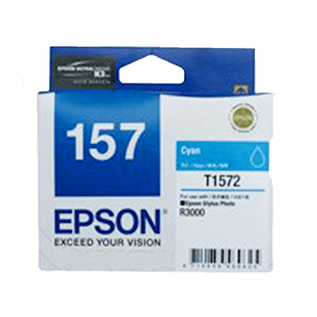 Epson Genuine  157 UltraChrome T1572 Cyan Ink Cartridge - R3000