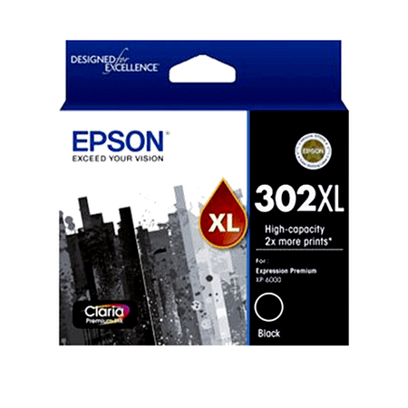 Epson Genuine  302XL High Capacity Black Ink Cartridge